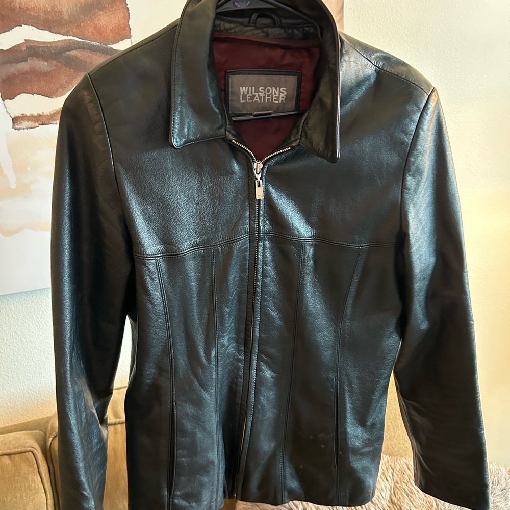 Wilsons Leather Black Jacket for Women